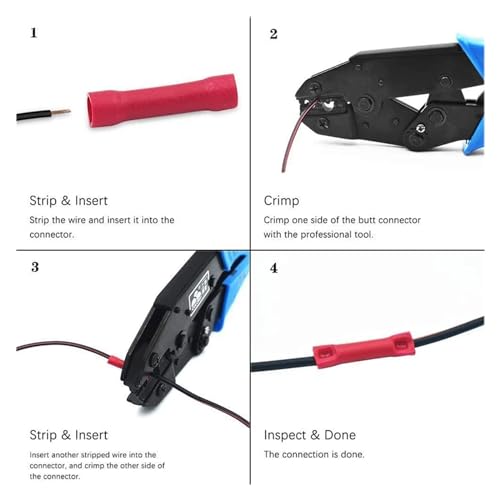 Conectores termorretráctiles a tope para reparar cables eléctricos aislados sin fallos 6