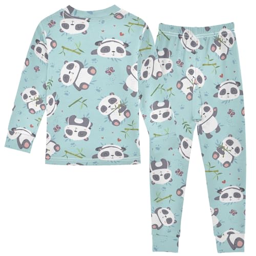 Cotton Pajamas Set 2 Piece Soft Comfy Cartoon Cute Panda Pjs Long Sleeve Lounge Sleepwear2