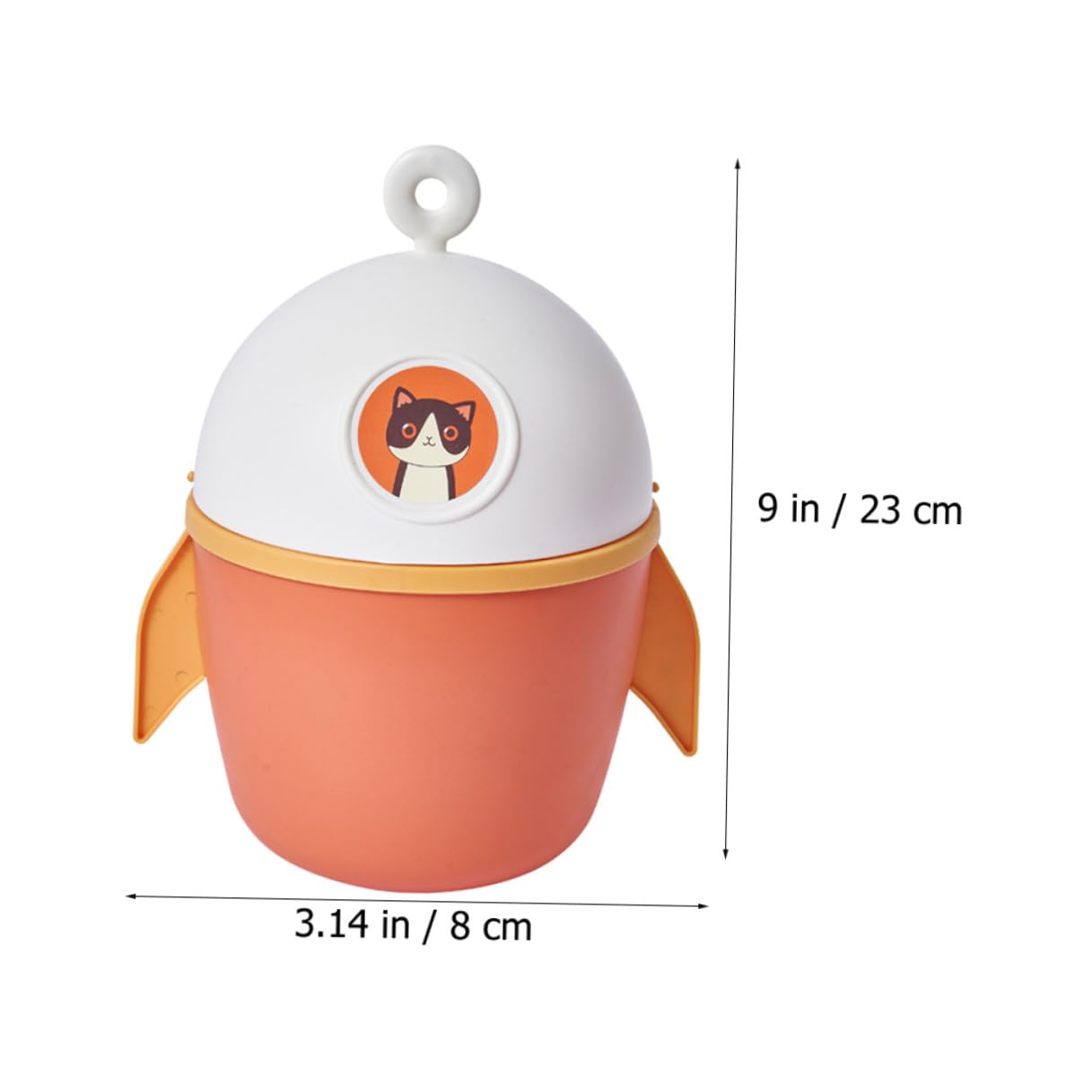 Gadpiparty Creative Flip-top Cartoon Trash Can Small Desktop Waste Paper Container with Lid for Home Office Tabletop Storage and Odor Isolation Orange