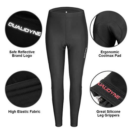 image for qualidyne Women Cycling Tights, Qulidyne Women's Bike Pants 3D Padded 