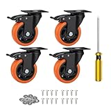 INSTALLATION FACILE: Que ce soit sur le banc, le mobilier, les étagères ou tout autre objet, ces roulettes facilitent le déplacement. Le paquet comprend le matériel: 16 vis 16 rondelles, 16 boulons hexagonaux plats, 16 écrous, tournevis pour une installation rapide.