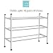 KNIGHT Zapatero apilable Extensible de 3 Niveles de Metal Cromado, Cromo, 3...