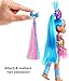 Mattel Cave Club Tella Doll (8 10-inch, Blue Hair) Poseable Prehistoric Fashion Doll with Dinosaur Pet and Accessories, Gift for 4 Year Olds and Up