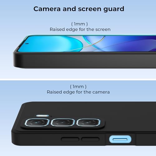 Image of A rtistque Back Cover Case for Infinix Hot 50 5G with Camera Protection | Shockproof TPU | Stylish Protective Design | Slim Fit | Ultra Matte | Infinix Hot 50 5g Back Cover - Black
