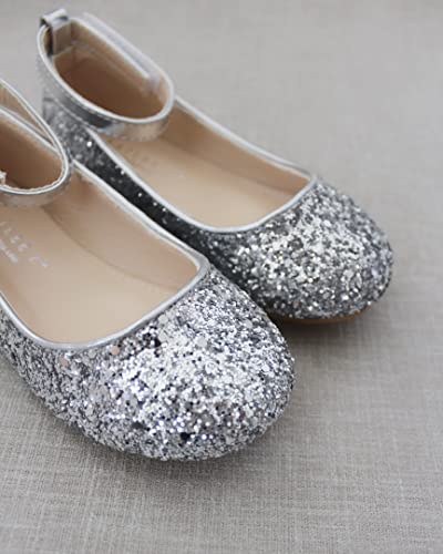Rock Glitter Ballet Flats with Detachable Ankle Strap3