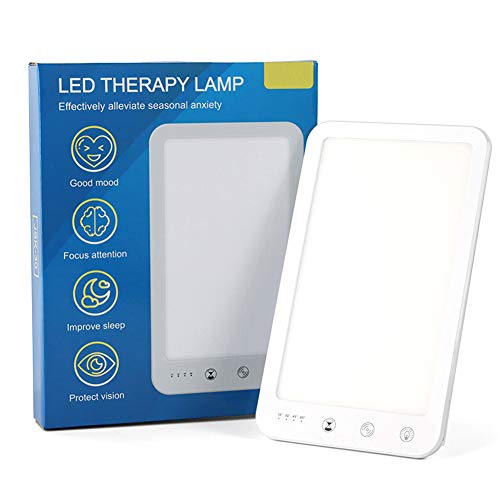 Tageslichtlampe 10000 Lux LED Tageslichtleuchten Stufenloses Dimmlicht mit 5 einstellbare Helligkeitsstufen Lichttherapielampe,