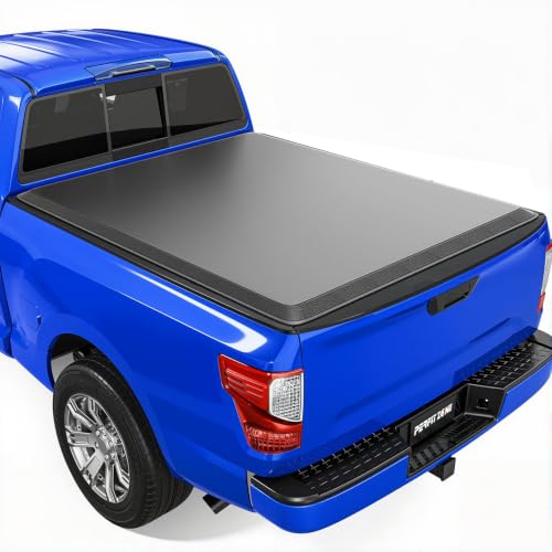 Soft Roll Up Tonneau Cover for 2017-2024 Nissan Titan, 5.6FT Truck Bed Covers with Dual-Coated Vinyl, Black