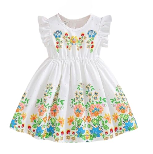 Image of SHRIMATE Apparels Summer Dress for Baby Girl /Frocks for Baby Girl /Baby Frocks Girl Poly Rayon /Casual Dress Short Flutter Sleeve