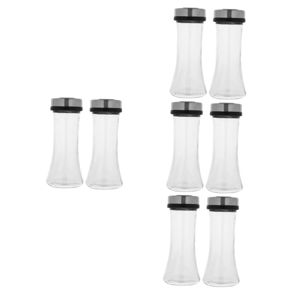 Salière sel de table en verre PRETYZOOM lot de 8 bouteilles d'assaisonnement étanches
