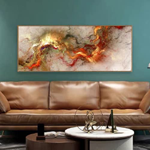 Toile impression nuage abstrait coloré 50x150cm pour salon