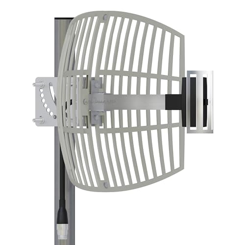 Antenne WiFi Externe 2,4 GHz avec gain 17 dBi et son câble RP-SMA de 10m