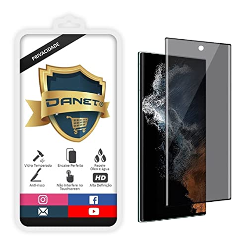 Película De Vidro Temperado Privacidade Danet Para Samsung Galaxy S22 Ultra 5g 3d Film Anti Spy 9h