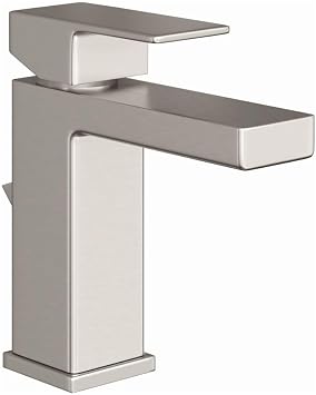 PROFLO PFWSC9857Z Kelper 1.2 GPM Single Hole Bathroom Faucet with Pop-Up Drain Assembly - Brushed Nickel | Includes - Pop-Up Drain Assembly - Brushed Nickel