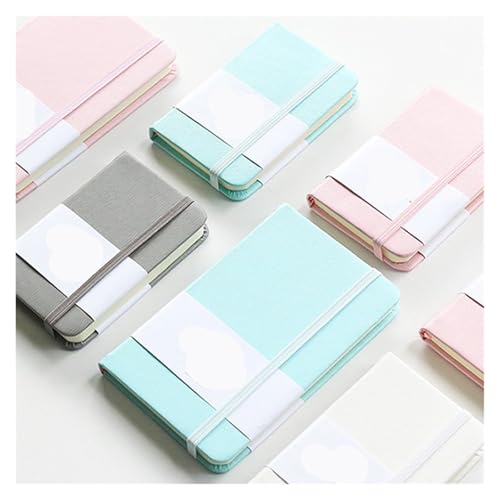 TXLEAPEY Lot de 3 mini carnets notes A6 A7, bloc-notes poche portable, agenda, carnet croquis, papeterie scolaire, bureau, 100 feuilles(Blue,A7) – vue 4