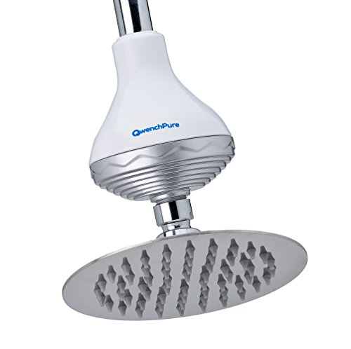 Shower Filter :: High Output :: With Advanced Carbon Free Technology Uses 100% Kdf-55 Material (8 Oz.) To Safely Remove Chlorine & Other Contaminants Hot Or Cold By Qwenchpure #TOP2