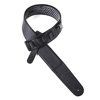 Walker & Williams GB-192 Sangle de guitare rembourrée Motif aigle de course Noir cobalt et étoiles Texas - Les Beatles, Paul McCartney, John Lennon, RIngo Starr, George Harrison Walker & Williams GB-192 Sangle de guitare rembourrée Motif aigle de course Noir cobalt et étoiles Texas – Image 5