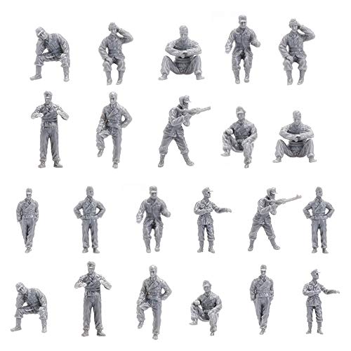 Viikondo Army Men Military Set -German Army Tank Men Soldier Toy in World War II with 18 Poses,Cool Mini Plastic Action Figure Play Set&Military Toy for Adults(36pcs)