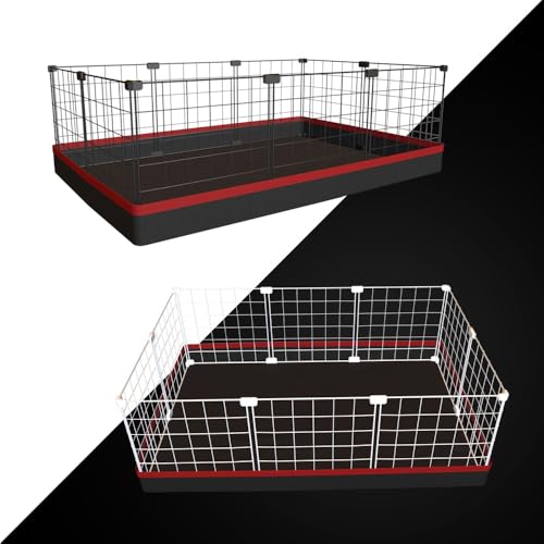 Cercado Aramado Pet Porquinho da Índia 60x90cm com Bandeja Higiênica Tapete Impermeável Fácil de Lim