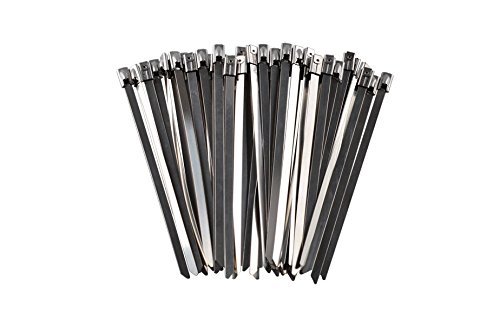 South Main Hardware 888103 50-Pack 5 inch Stainless Steel, 200-lb Test Cable Ties, 5-Inch, 50 Pieces