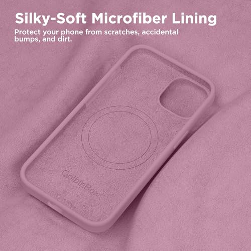 Image of GolbinBox Magnetic for iPhone 13 /14 Case, Silicone Cover, Blackcurrant