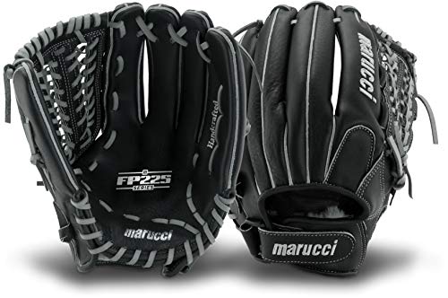 Marucci MFGFP125PT-BK/GY-RG FP225 Series Softball Fielding Gloves, Black/Gray, 12