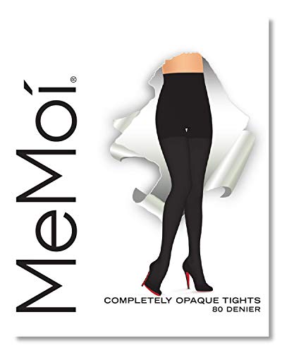Image of MeMoi Completely Opaque Control Top Tights for Women, Comfortable Control Top Tights, 80 Denier - Sizes Small to Q2