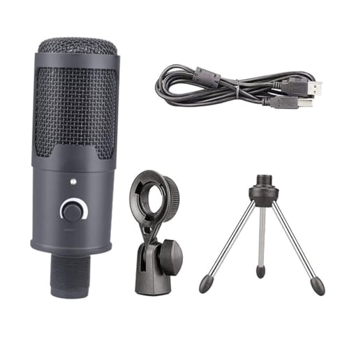 Microphone à condensateur USB ordinateur streaming enregistrement voix avec pied