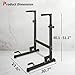 LSKSSNG Dip Station, Heavy Duty Dip Bar Station with Adjustable Height, Multi-Function Parallel Bars for Strength Training Fitness Workout Equipment, Home Gym, Dip Stand Station 500 LBS Capacity