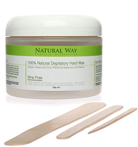Natural Way 8oz/226g Depilatory Hard Wax15 Free Combined Applicators/Spatulas