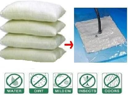 40 PACK Compressed Vacuum Storage Bags Medium, Large, XL to Jumbo Combo + Travel Bags