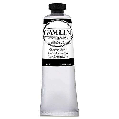Gamblin Chromatic Black Artist Oil 37Ml, Single Tube
