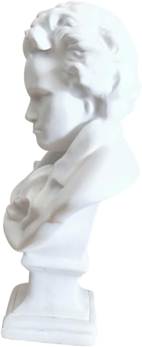 Cabilock 1pc 's Bust Home Decoration Plaster Bust Plaster Portrait Sculpture Bust Mini Living Room Decor Bust Decoration Portrait Bust Plaster Statue Style Busts Resin White