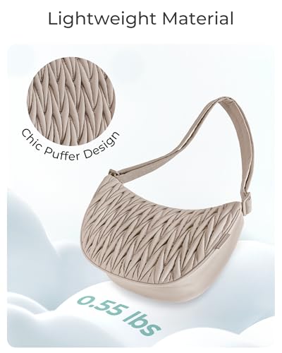 Image of BAGSMART Hobo Bag for Women, Nylon Quilted Crossbody Bags for Women Shoulder with Adjustable Strap