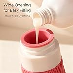 LitBear 23 Pack TSA Approved Travel Bottles for Toiletries, Leak Proof Refillable Travel Size Containers Kit with Silicone Squeezable Bottles Jars for Shampoo Lotion Conditioner, in Clear Bag, Pink - Image 4