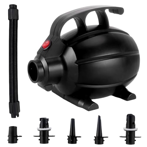600W Elektrische Luftpumpe, Elektrische Pumpe mit 5 Düsen, Luftpumpe Luftmatratze,