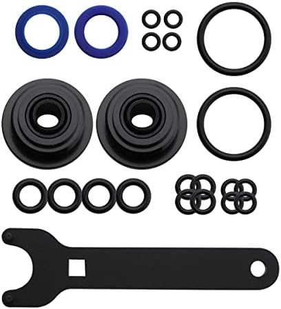 Kaloeou HC5340 Front Mount Hydraulic Steering Cylinder Seal Kit with Pin Wrench for HC5341 HC5342 HC5343 HC5344 HC5346 HC5347 HC5348 HC5358 HC5365 HC5375 HC5394 HC5445 HC6750 HC6751