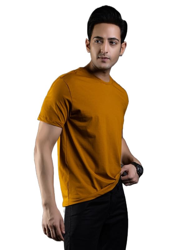 Image of Ghumakkad Cotton Blend Half Sleeve Round Neck Sports T Shirt for Men
