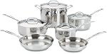 Cuisinart Chef's Classic 10-Piece Stainless Steel Pots and Pans Set, Cool Grip™ Handles, Silver (77-10PC)