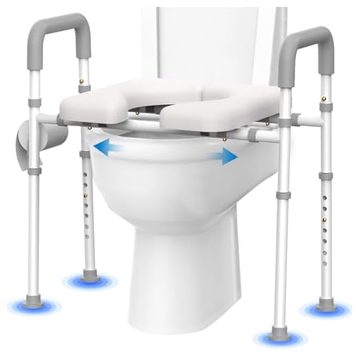 Adjustable Raised Toilet Seat with Handles