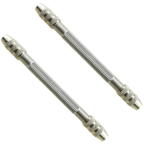TAODAN 2PCS Twin Head Pin Jig Twisting Tools 3.94x0.36 inch Silver Mini Jewelry Making Utensil Wire Winders