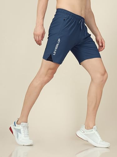 Image of TECHNOSPORT Mens Regular Fit Solid Shorts for Gym, Workout & Sports with Anti Microbial, Techno Dry