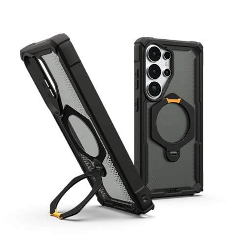 Image of Urban Armor Gear UAG Designed for Galaxy S26 Ultra 5G Case, Plasma XTE - Compatible with Magnetic Charging with Kickstand Fully Rotates 360 Degrees, Transparent Rugged Protective Cover - Black /Yellow