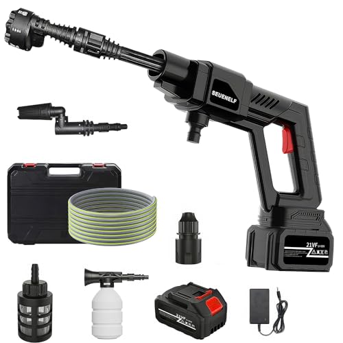 高圧洗浄機 コードレス 充電式 大容量バッテリー 強力 家庭用 初心者向け 5MPa最大吐出圧力 300W 水噴射量4L|min 高圧 洗浄機 6段階マルチスプレー コンパクト 洗車機 ポータブル 車掃除/庭/屋外/階段/外壁/ベランダ/花園/年末大掃除 (ブラック) 高圧洗浄機 コードレス 充電式 大容量バッテリー 強力 家庭用 初心者向け 5MPa最大吐出圧力 300W 水噴射量4L|min 高圧 洗浄機 6段階マルチスプレー コンパクト 洗車機 ポータブル 車掃除/庭/屋外/階段/外壁/ベランダ/花園/年末大掃除 (ブラック)