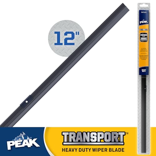 PEAK Transport Heavy Duty Windshield Wiper Blade, Durable Metal Wiper Blade Replacement for Class 6-8 Trucks, Class A RV's, and Transit Buses with Saddle Wiper Arm and 12" Flat Blade by PEAK - Image 2