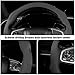 Mandark Car Steering Wheel Cover, Suede Sport Vehicle Steer Wheel Protector Fitting 15 Inch, Non-Slip Comfortable Automotive Interior Decoration Accessories, Universal for Most Cars (Black)