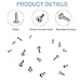 HanTof 800pcs Tiny Screws for Electronics, M1/M1.2/M1.4/M1.6/M1.7 Very Small Phillips Pan Head Machine Screws, Micro screws, Mini Screws Assortment Kit for Electronic Repair,Nickel-Plated Carbon Steel
