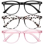 Okany Blue Light Glasses Blue Light Blocking Glasses for Women Men Computer Screen Filter Anti Headache Eyestrain Glare UV Gaming Glasses Lightweight Eyeglasses Non-Prescription
