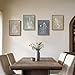 Framed Boho Botanical Wall Art for Living Room, 4 Piece Rustic Floral Canvas Painting Prints, Vintage Minimalist Neutral Flower Artwork for Modern Farmhouse Bedroom Dining Room Office Wall Decor