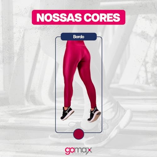 GOMAX - Kit 2 Legging 3D - Legging Cirre, Calça Legging em Poliamida, Disfarça Celulite, Modeladora,