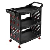 【Grand espace de rangement】Le chariot à outils est équipé d'une version montée latérale et d'un crochet, ce qui permet une meilleure utilisation de l'espace. Avec sa conception à 3 niveaux, avec une boîte de rangement, ce chariot à outils offre un grand espace de rangement pour tous vos outils et fournitures tout en économisant votre espace au sol. pratique pour vous permettre de stocker et d'accéder aux outils à tout moment.